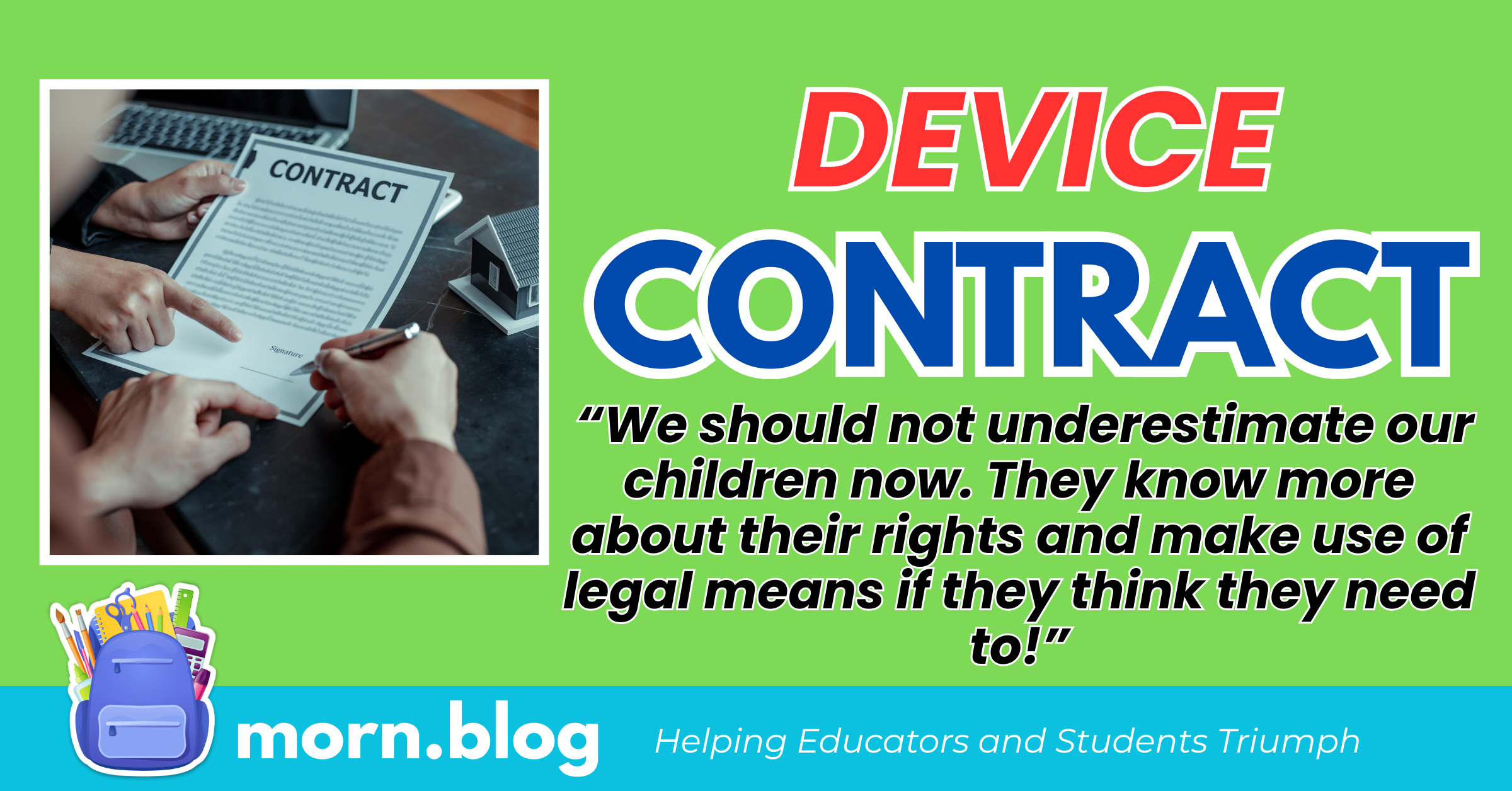11-year-old Makes Device Usage Contract