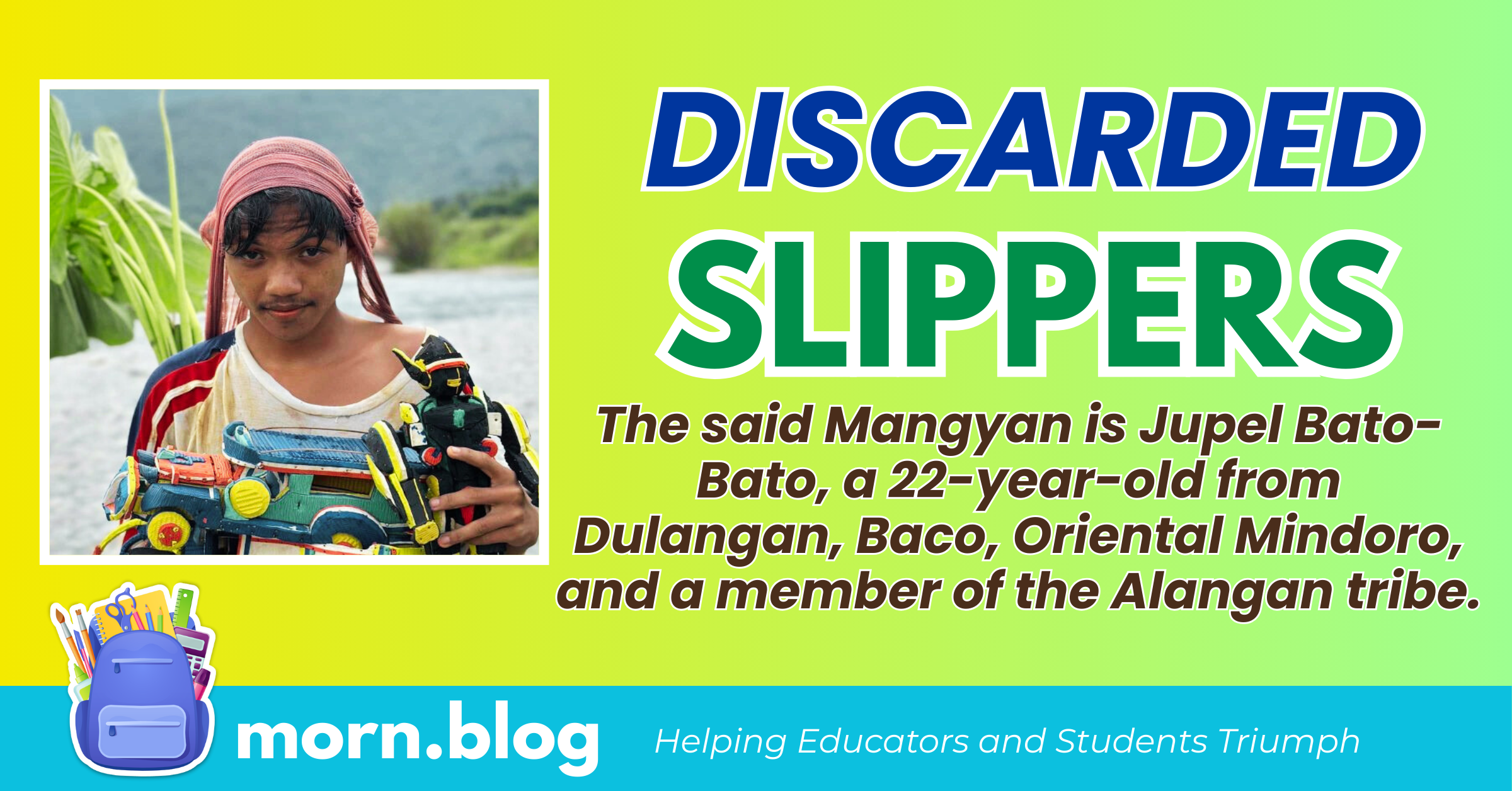 Mangyan Sells Toys Made from Discarded Slippers