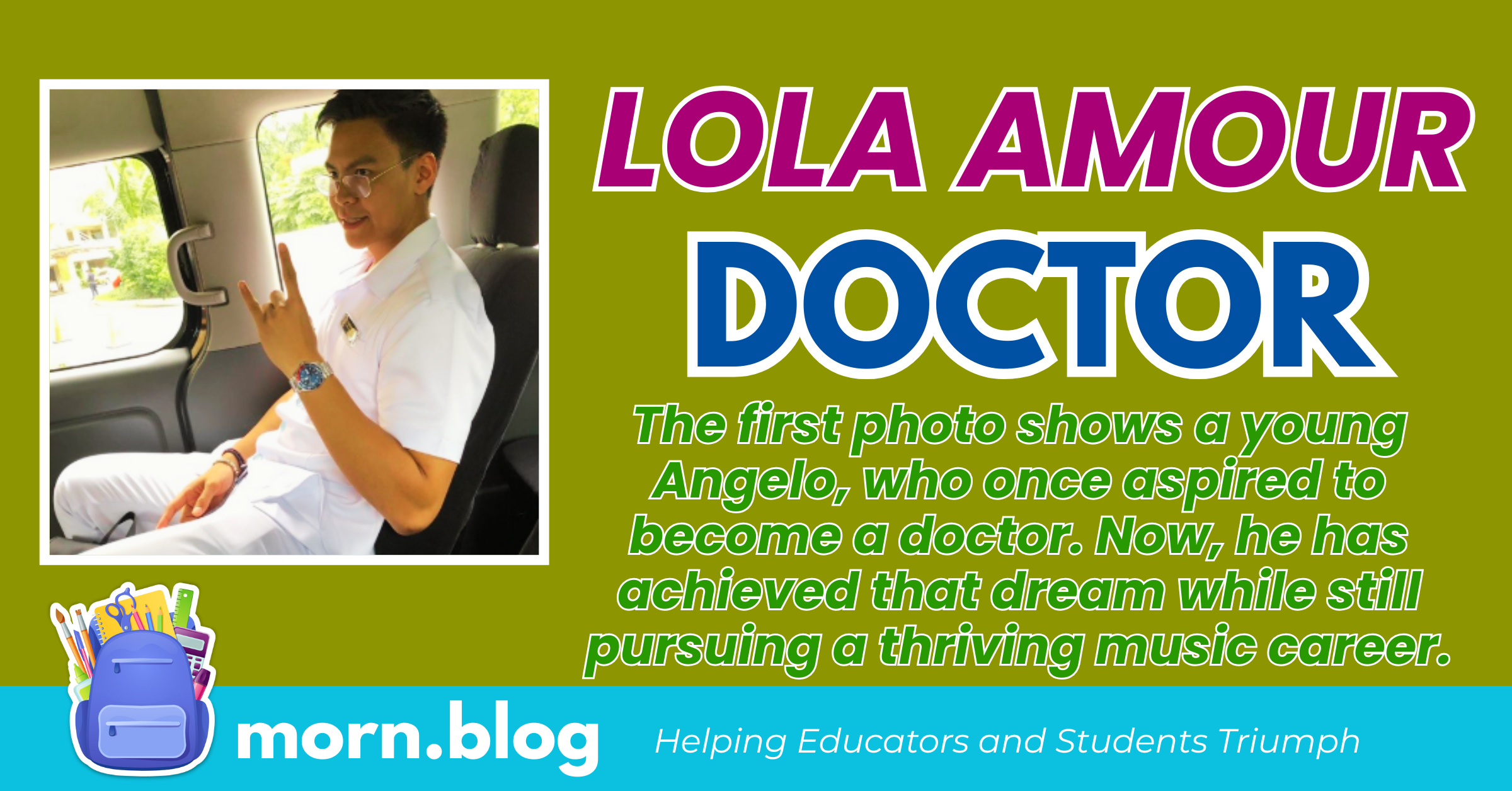 Angelo Mesina of rock band Lola Amour is Now a Licensed Doctor
