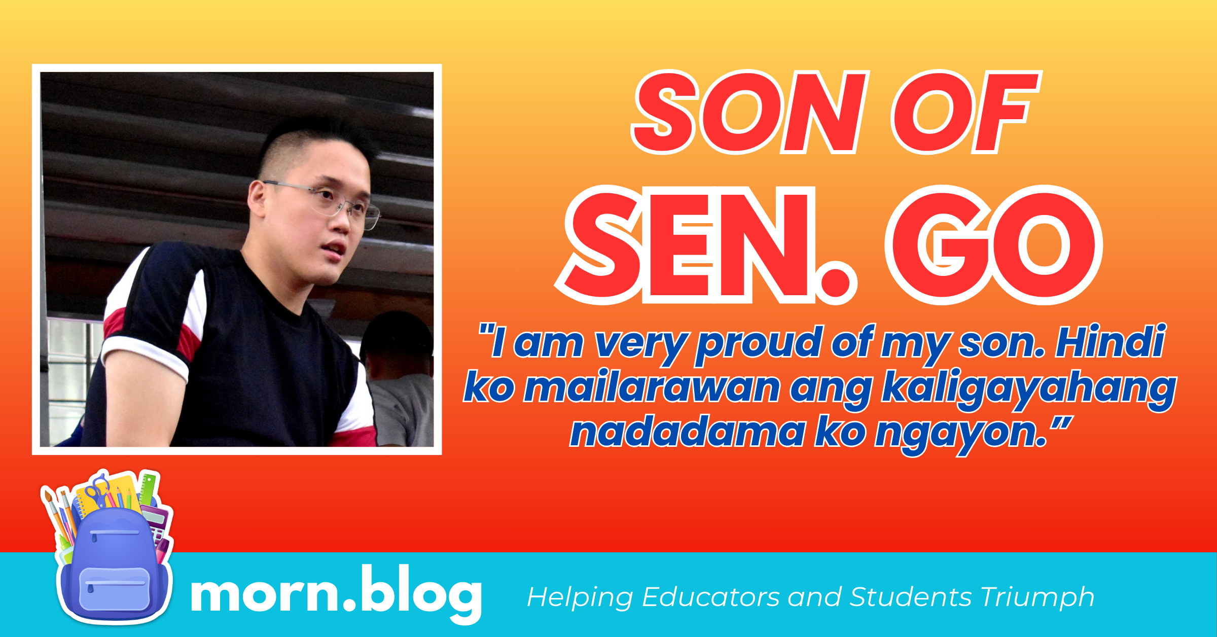 Senator Go is Ecstatic After Son Christian Hurdles Bar Exam